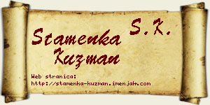 Stamenka Kuzman vizit kartica